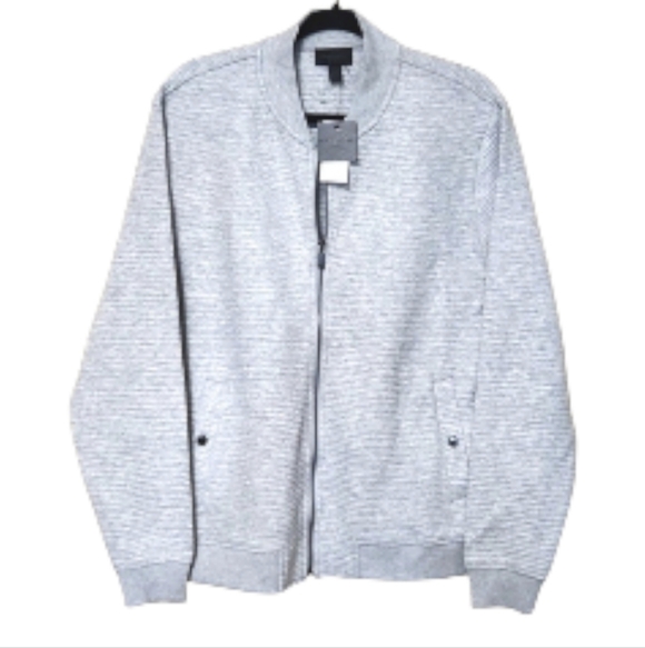 NWT Magaschoni Man Zip Up Heather Gray Sweater - Picture 13 of 13